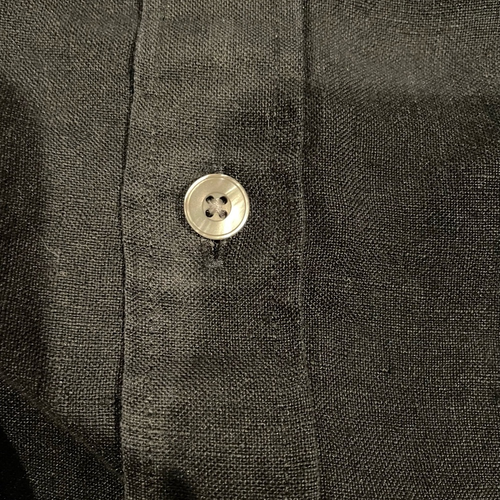 UNTUCKit Men's Black Linen Button-Down Shirt Size XL - Picture 4 of 4